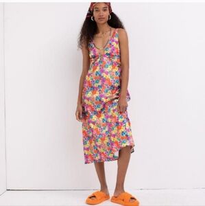 For Love & Lemons Merrill Dress Floral Midi Size medium NWT